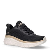 Bobs B Flex Hi Flying Hi sneaker in tessuto nero oro | Boscaini Scarpe
