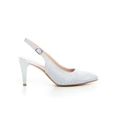 Décolleté slingback a punta argento | Boscaini Scarpe