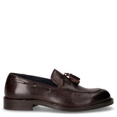 Mocassino in pelle con nappine castagno | Boscaini Scarpe