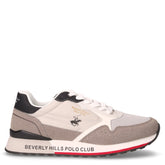 King Power Mix sneaker in tessuto ed ecopelle grigio bianco | Boscaini Scarpe
