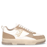 Sand sneaker in pelle bianco beige | Boscaini Scarpe