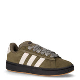 GRAND COURT ALPHA 00s sneakers in pelle scamosciata con tre strisce verde bianco | Boscaini Scarpe