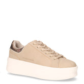 Sneaker in ecopelle con platform beige - Sneakers Donna | Boscaini Scarpe