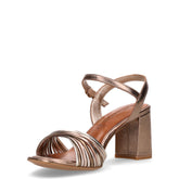Sandalo in ecopelle con tacco bronzo | Boscaini Scarpe