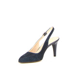 Décolleté a punta modello Chanel blu lurex | Boscaini Scarpe