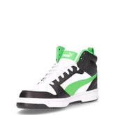 Rebound v6 mid sneaker ragazzo in ecopelle nero verde | Boscaini Scarpe
