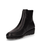 Stivaletto in pelle con zeppa nero | Boscaini Scarpe