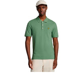 Plain Polo Shirt smoke green | Boscaini Scarpe