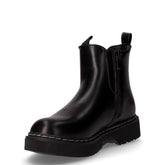 Stivaletto in ecopelle con cuori bambina nero petrolio | Boscaini Scarpe