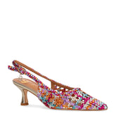 Slingback in ecopelle con tacco multicolor - Sysdat conteggio prodotti | Boscaini Scarpe