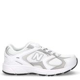 408 sneaker in tessuto ed ecopelle bambina bianco argento | Boscaini Scarpe