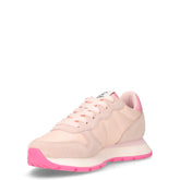 Ally Solid sneaker in pelle e tessuto porcellana | Boscaini Scarpe