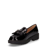 Mocassino con frangia in ecopelle bambina nero | Boscaini Scarpe