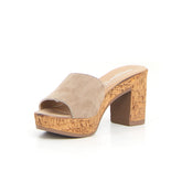 Ciabatta con tacco taupe | Boscaini Scarpe