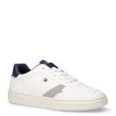 Sneaker in ecopelle bambino bianco grigio blu | Boscaini Scarpe