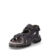 Sandalo sportivo in ecopelle e tessuto blu | Boscaini Scarpe