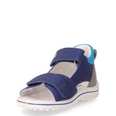 Sandalo in ecopelle bambino bluette grigio | Boscaini Scarpe