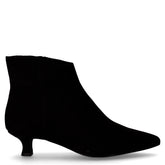 Tronchetto a punta in tessuto con zip nero | Boscaini Scarpe