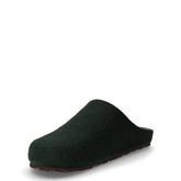 Loco ciabatta in feltro verde scuro | Boscaini Scarpe