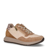 Sneaker in pelle scamosciata ed ecopelle biscotto sabbia | Boscaini Scarpe