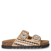 Ciabatta in rafia bianco beige nero | Boscaini Scarpe