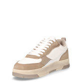 Sand sneaker in pelle bianco beige | Boscaini Scarpe