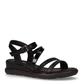 Sandalo in ecopelle con zeppa nero - Sandali Con Tacco Donna | Boscaini Scarpe