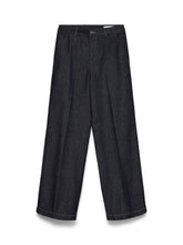 Jeans wide leg in cotone blu scuro | Boscaini Scarpe
