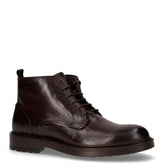 Stivaletto stringato con zip castagno | Boscaini Scarpe