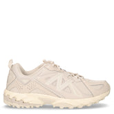 610 sneaker in ecopelle e tessuto grigio beige | Boscaini Scarpe