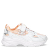 Countless Evolve sneaker in tessuto ed ecopelle bambina bianco pesca argento | Boscaini Scarpe