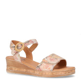Sandalo con zeppa beige | Boscaini Scarpe