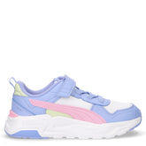 Trinity 2 LT sneaker in tessuto e ecopelle bambina bianco rosa lavanda | Boscaini Scarpe