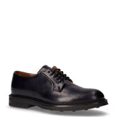 Stringata in pelle blu | Boscaini Scarpe