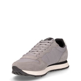 Tom Solid sneaker in pelle e tessuto grigio medio | Boscaini Scarpe