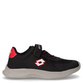 Run 95 amf sneaker bambino in ecopelle e tessuto nero e rosso | Boscaini Scarpe