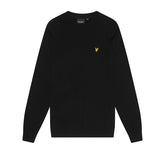 Cotton Crew Neck Jumper jet black - Maglieria Uomo | Boscaini Scarpe