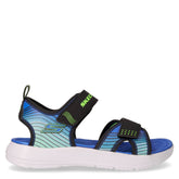 Sandalo in ecopelle blu nero | Boscaini Scarpe