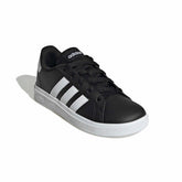 Grand Court 2.0 sneaker in ecopelle ragazzo nero | Boscaini Scarpe