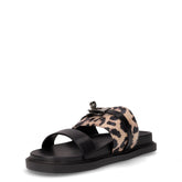 Ciabatta in ecopelle nero leopardato | Boscaini Scarpe