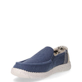 Mocassino sportivo in tessuto blu | Boscaini Scarpe