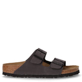 Arizona ciabatta in pelle grigio | Boscaini Scarpe