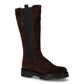 Stivale in pelle e tessuto marrone - Stivali Donna | Boscaini Scarpe