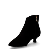 Tronchetto a punta in tessuto con zip nero | Boscaini Scarpe