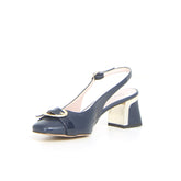 Décolleté slingback blue | Boscaini Scarpe