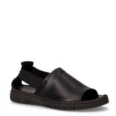 Sandalo aperto in pelle nero | Boscaini Scarpe