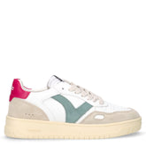 Sneaker in pelle ed ecopelle bianco fucsia | Boscaini Scarpe