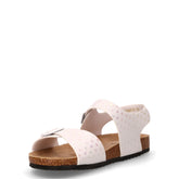 Sandalo in ecopelle bambina bianco rosa chiaro | Boscaini Scarpe