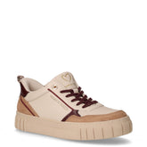 Sneaker in ecopelle e tessuto noce beige | Boscaini Scarpe