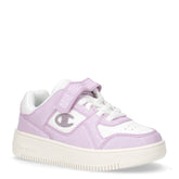 RD18 sneaker in ecopelle con strappo e lacci lilla bianco | Boscaini Scarpe